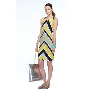 Banana Republic X Milly Collection Women's Dress Size‎ 4 Chevron Stripe